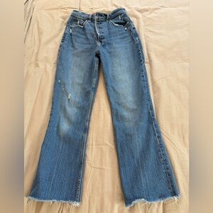 Abercrombie & Fitch Women's Blue Wide Leg Flare Jeans